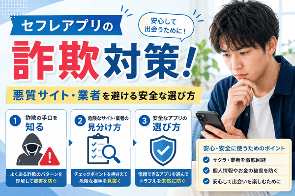 セフレアプリの詐欺対策！悪質サイト・業者を避ける安全な選び方